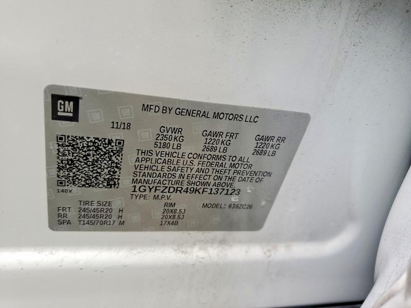 Продаж на аукціоні авто 2019 Cadillac Xt4, vin: 1GYFZDR49KF137123, номер лоту: 99708175