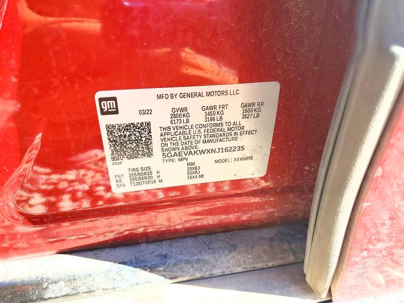 Aukcja sprzedaży 2022 Buick Enclave, vin: 5GAEVAKWXNJ162235, numer aukcji: 74346865