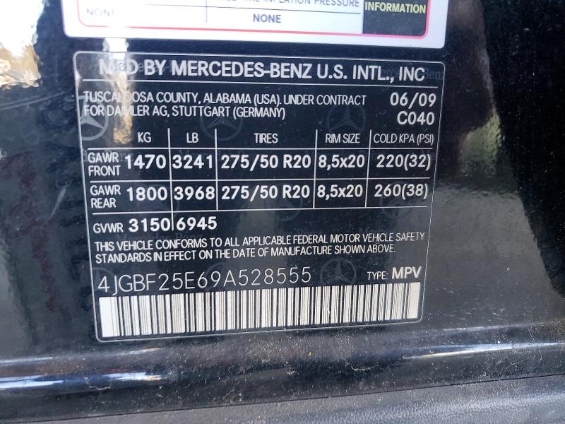 Продаж на аукціоні авто 2009 Mercedes-benz Gl, vin: 4JGBF25E69A528555, номер лоту: 75107555