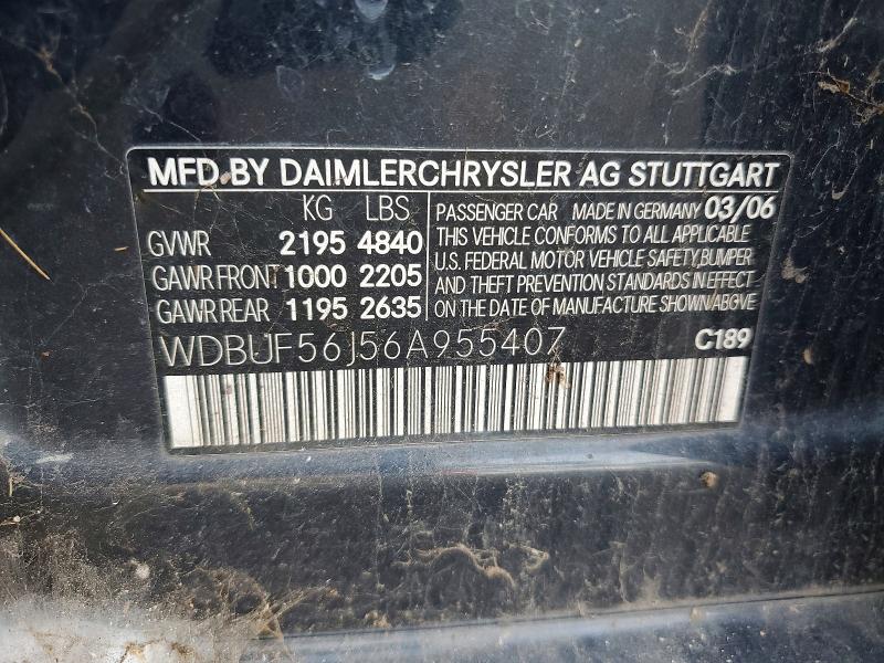 Auction sale of the 2006 Mercedes-benz E, vin: WDBUF56J56A955407, lot number: 74479685