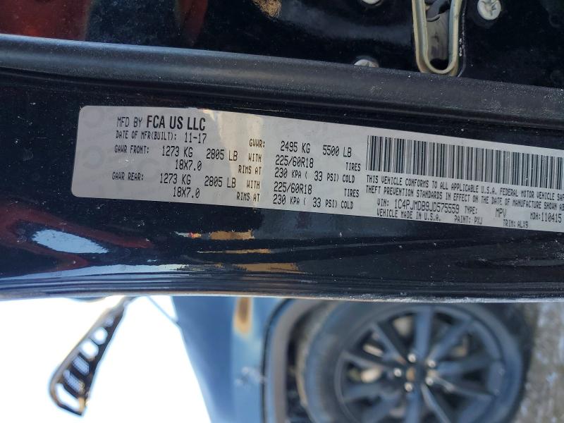 2018 Jeep Cherokee მანქანა იყიდება აუქციონზე, vin: 1C4PJMDB9JD575559, აუქციონის ნომერი: 74928625