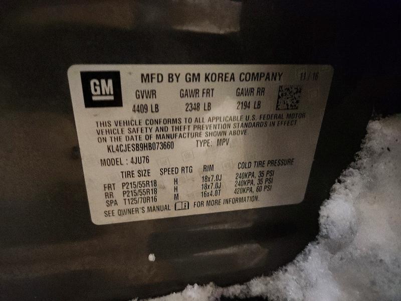 Продажа на аукционе авто 2017 Buick Encore, vin: KL4CJESB9HB073660, номер лота: 75175815
