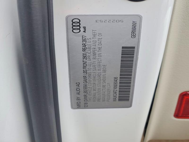 99206395 :رقم المزاد ، WAUK2AF21KN060406 vin ، 2019 Audi A6 مزاد بيع