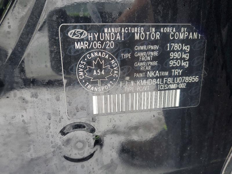 Aukcja sprzedaży 2020 Hyundai Elantra Se, vin: KMHD84LF8LU078956, numer aukcji: 99151435