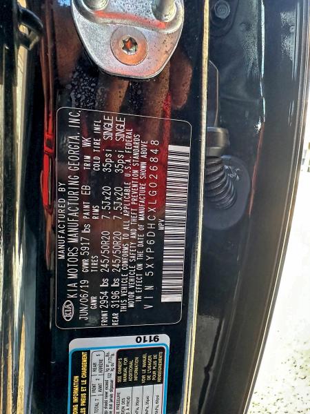 Aukcja sprzedaży 2020 Kia Telluride, vin: 5XYP6DHCXLG026848, numer aukcji: 73502675