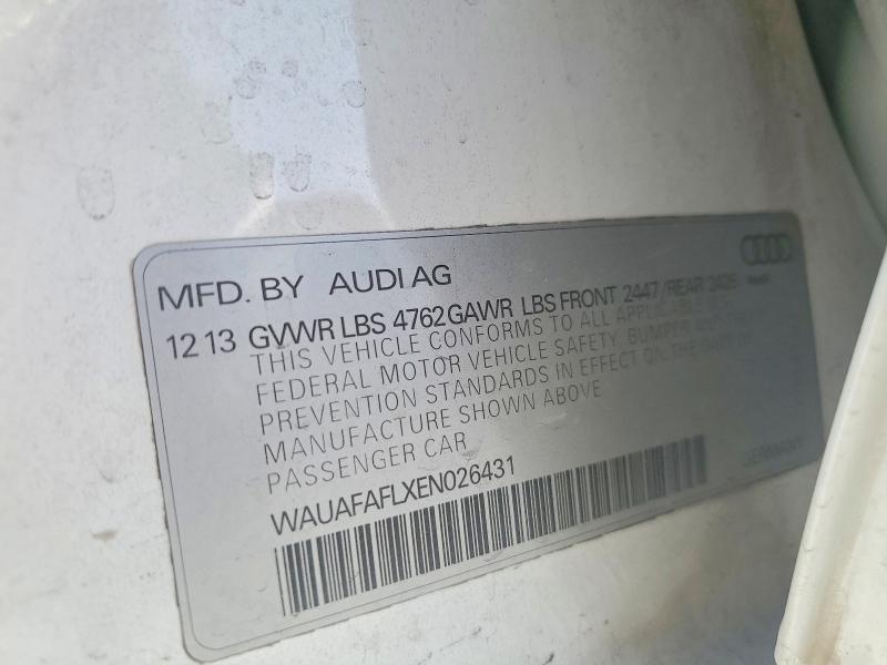 Aukcja sprzedaży 2014 Audi A4, vin: WAUAFAFLXEN026431, numer aukcji: 75083605