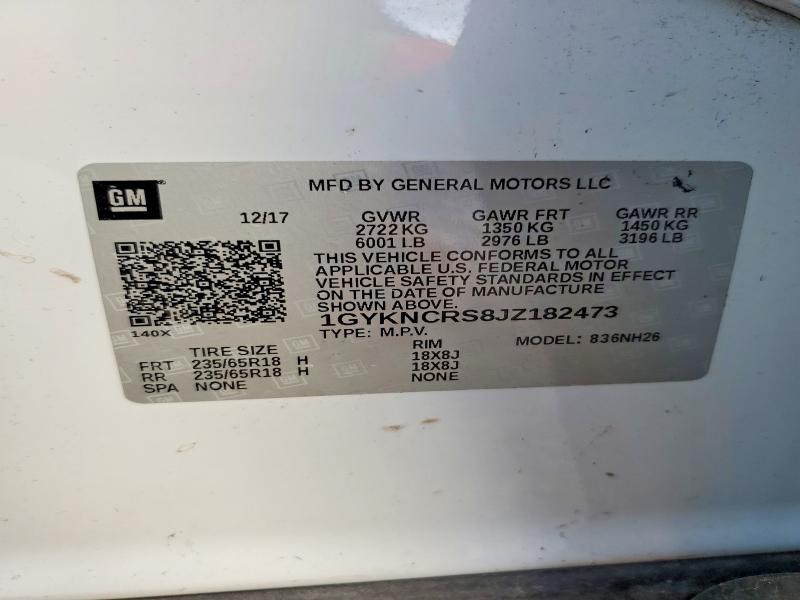 Auction sale of the 2018 Cadillac Xt5 Luxury, vin: 1GYKNCRS8JZ182473, lot number: 97678945