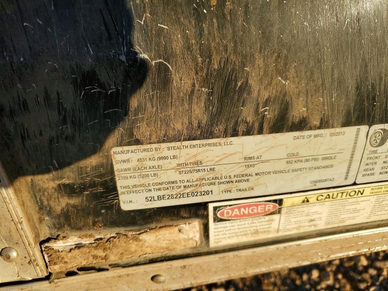 Aukcja sprzedaży 2014 Stealth Box Traile, vin: 52LBE2822EE023201, numer aukcji: 72592825