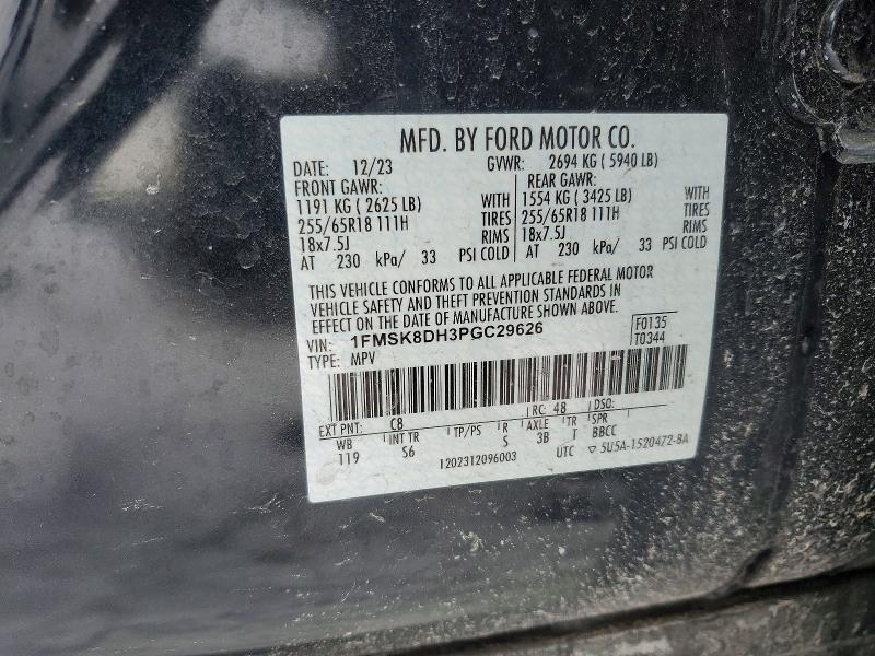 Aukcja sprzedaży 2023 Ford Explorer, vin: 1FMSK8DH3PGC29626, numer aukcji: 74089895