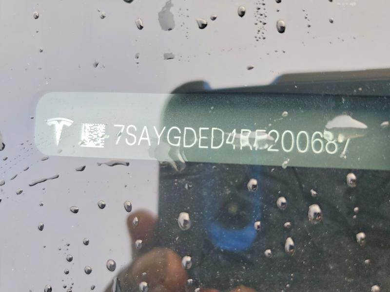 2024 Tesla Model Y მანქანა იყიდება აუქციონზე, vin: 7SAYGDED4RF200687, აუქციონის ნომერი: 72526775