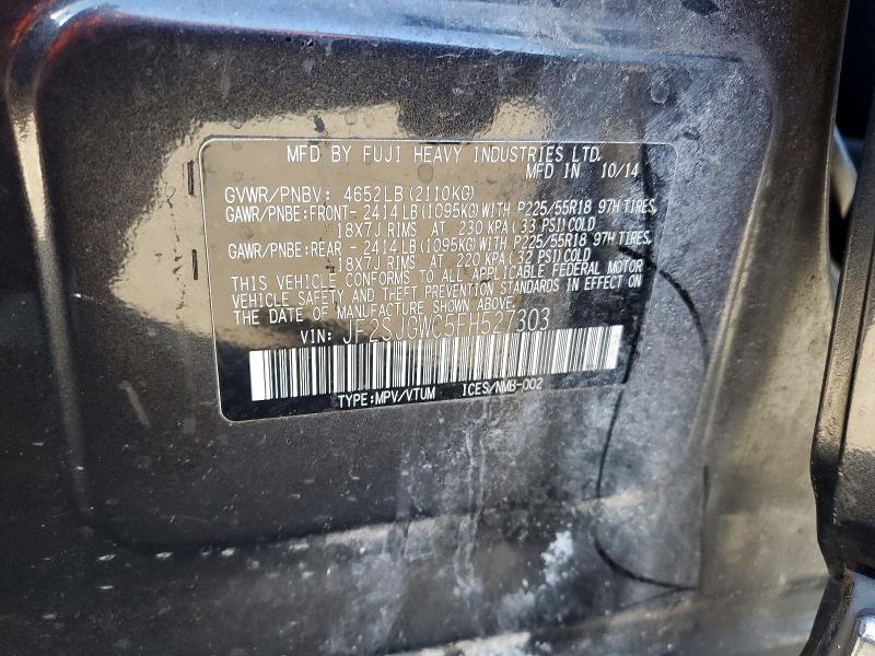 73666855 :رقم المزاد ، JF2SJGWC5FH527303 vin ، 2015 Subaru Forester مزاد بيع