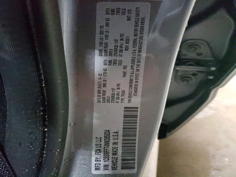 Продаж на аукціоні авто 2022 Ram 1500, vin: 1C6SRFFT4NN385034, номер лоту: 73986485