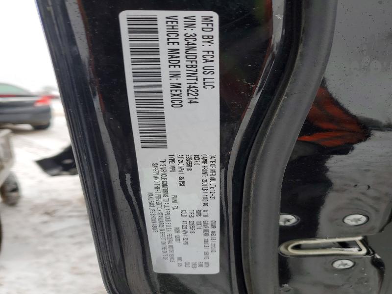 73222105 :رقم المزاد ، 3C4NJDFB7NT142214 vin ، 2022 Jeep Compass مزاد بيع