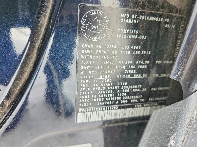 Продажа на аукционе авто 2011 Volkswagen Tiguan S, vin: WVGBV7AX3BW515763, номер лота: 73499615