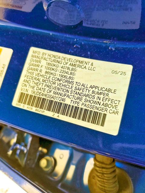 Aukcja sprzedaży 2025 Acura Integra, vin: 19UDE4H63SA017246, numer aukcji: 73170575