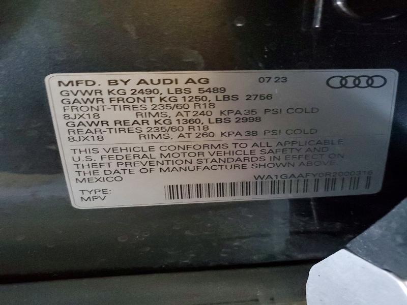 Продажа на аукционе авто 2024 Audi Q5, vin: WA1GAAFY0R2000316, номер лота: 98454635