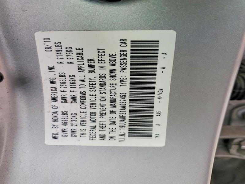 73335235 :رقم المزاد ، 19UUA8F21AA027453 vin ، 2010 Acura Tl مزاد بيع
