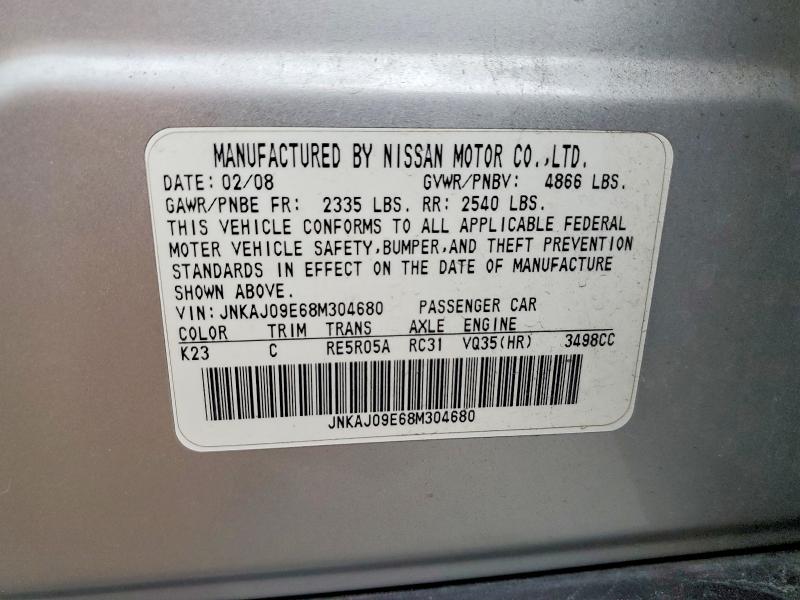 Aukcja sprzedaży 2008 Infiniti Ex35, vin: JNKAJ09E68M304680, numer aukcji: 74898525