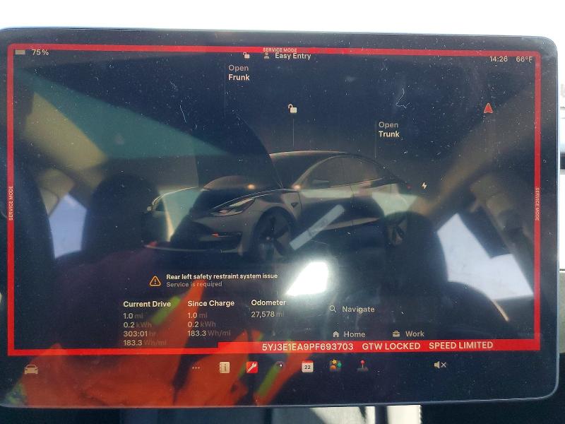 Aukcja sprzedaży 2023 Tesla Model 3, vin: 5YJ3E1EA9PF693703, numer aukcji: 74424685