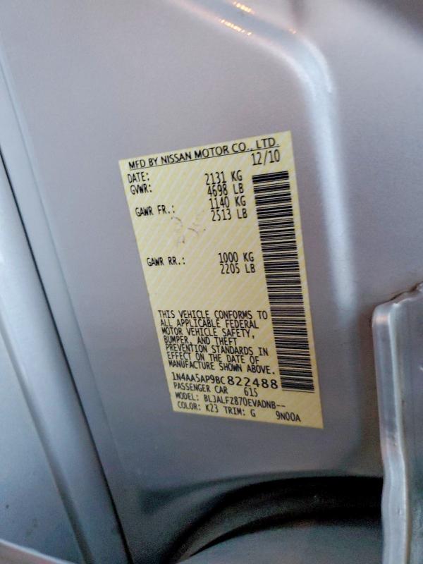 Продаж на аукціоні авто 2011 Nissan Maxima, vin: 1N4AA5AP9BC822488, номер лоту: 99383375