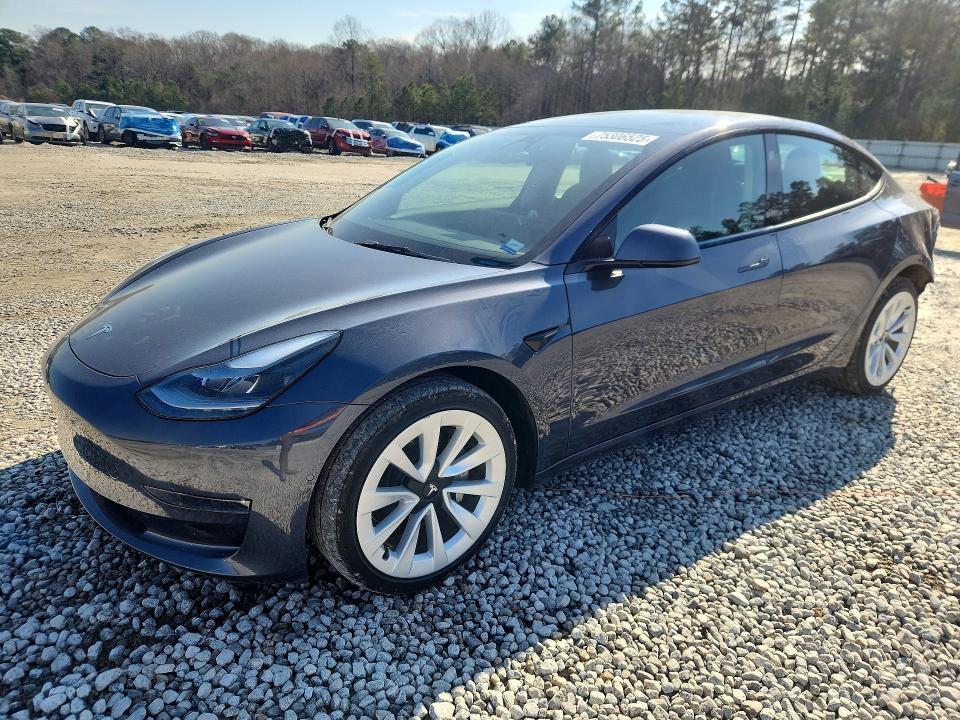 Aukcja sprzedaży 2022 Tesla Model 3, vin: 5YJ3E1EB1NF201008, numer aukcji: 75306525