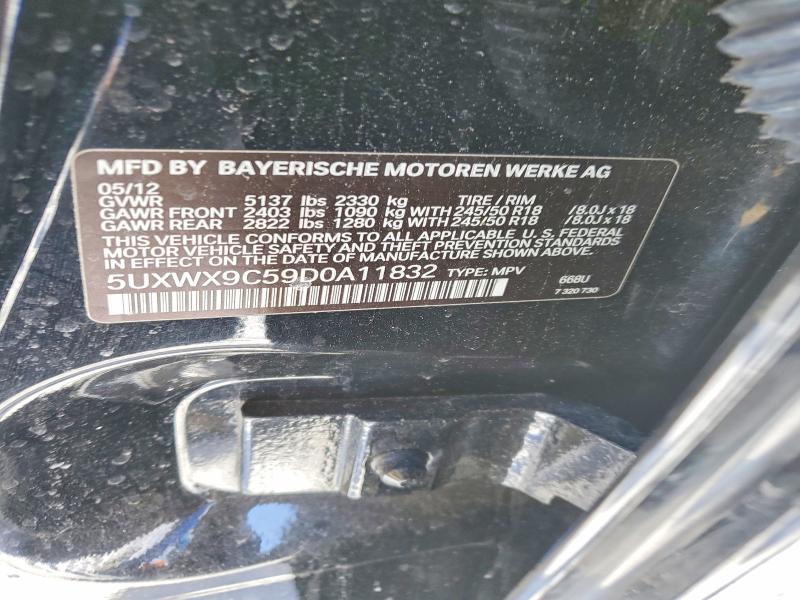 Aukcja sprzedaży 2013 Bmw X3, vin: 5UXWX9C59D0A11832, numer aukcji: 73384345