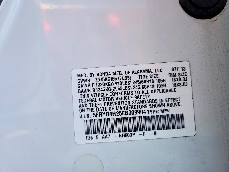 74406205 :رقم المزاد ، 5FRYD4H25EB009904 vin ، 2014 Acura Mdx مزاد بيع