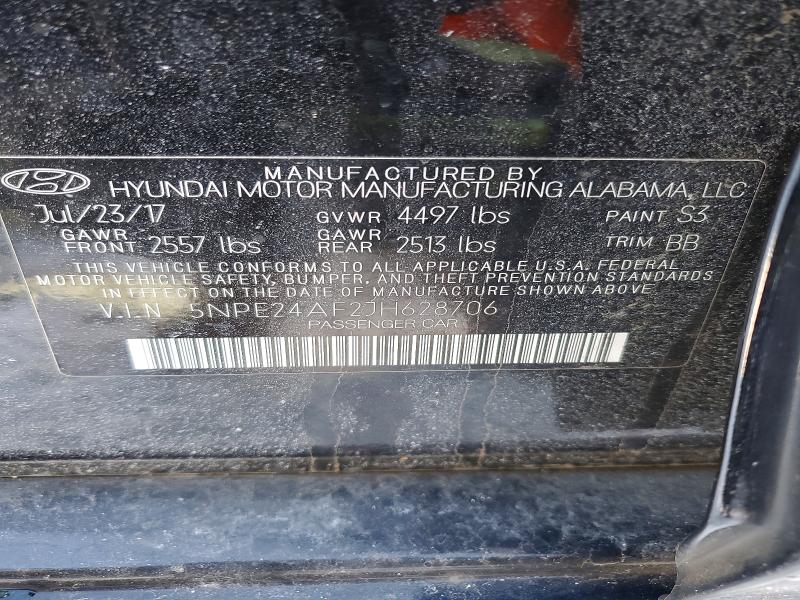 Aukcja sprzedaży 2018 Hyundai Sonata, vin: 5NPE24AF2JH628706, numer aukcji: 73480285