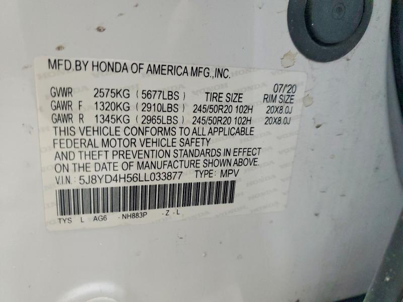Продажа на аукционе авто 2020 Acura Mdx, vin: 5J8YD4H56LL033877, номер лота: 74637115