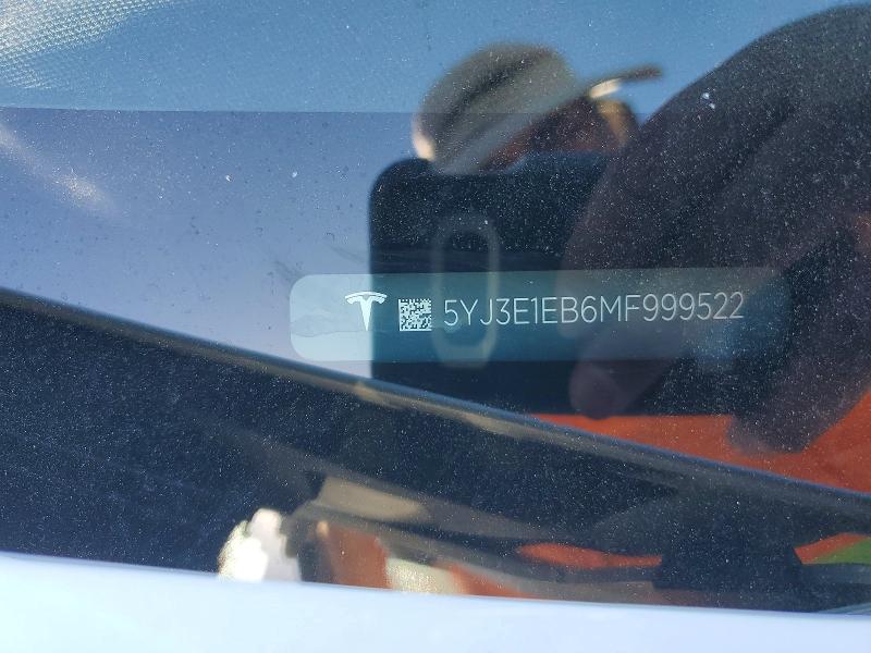 Aukcja sprzedaży 2021 Tesla Model 3, vin: 5YJ3E1EB6MF999522, numer aukcji: 74596055