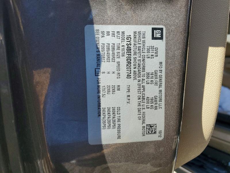 75108125 :رقم المزاد ، 1GYS4BEF8DR207740 vin ، 2013 Cadillac Escalade مزاد بيع