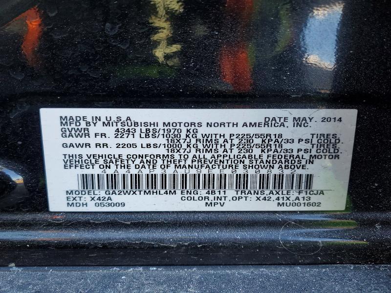 Продаж на аукціоні авто 2014 Mitsubishi Outlander Sport, vin: 4A4AP3AU9EE030832, номер лоту: 75029245