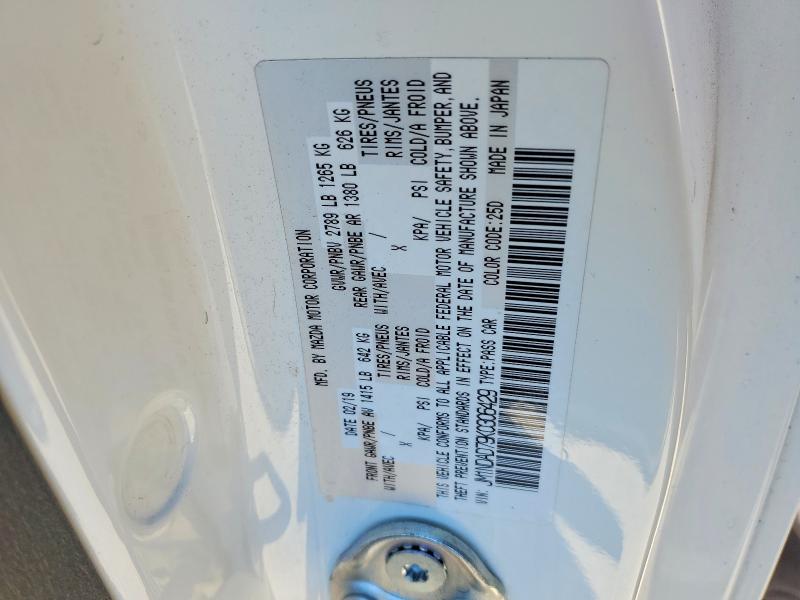 72804595 :رقم المزاد ، JM1NDAD79K0306429 vin ، 2019 Mazda Mx-5 Miata مزاد بيع