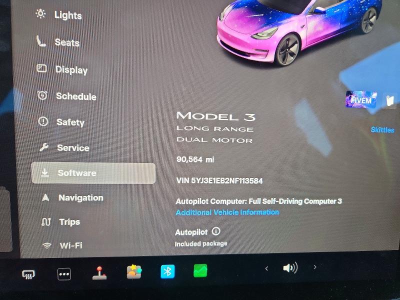 73628045 :رقم المزاد ، 5YJ3E1EB2NF113584 vin ، 2022 Tesla Model 3 مزاد بيع