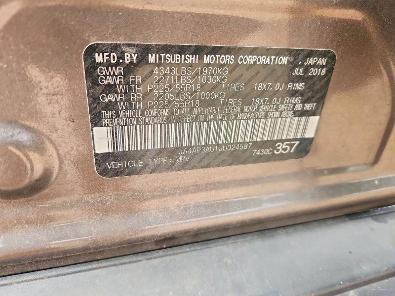 Продаж на аукціоні авто 2018 Mitsubishi Outlander Sport, vin: JA4AP3AU1JU024587, номер лоту: 72163695