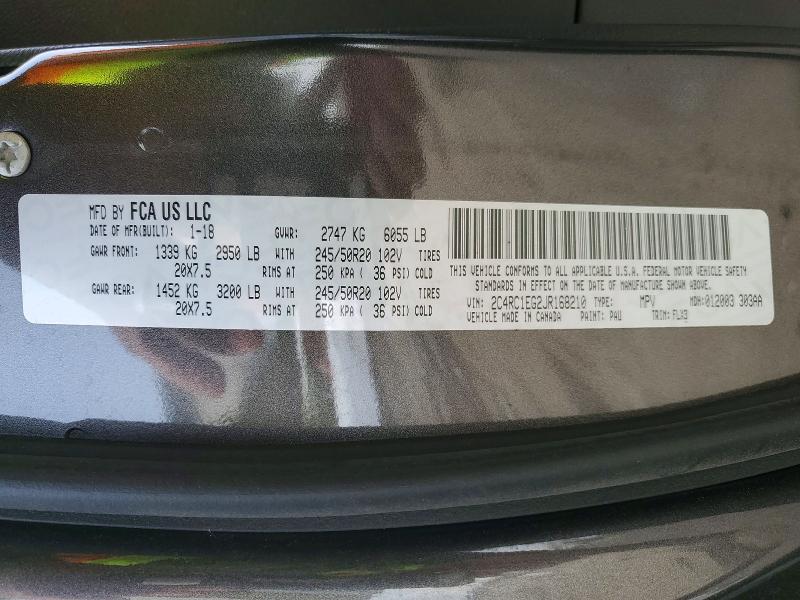 Aukcja sprzedaży 2018 Chrysler Pacifica, vin: 2C4RC1EG2JR168210, numer aukcji: 74336395