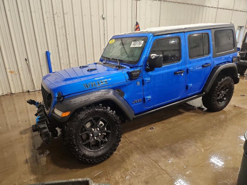 2024 Jeep Wrangler მანქანა იყიდება აუქციონზე, vin: 1C4RJXN66RW275747, აუქციონის ნომერი: 74051795