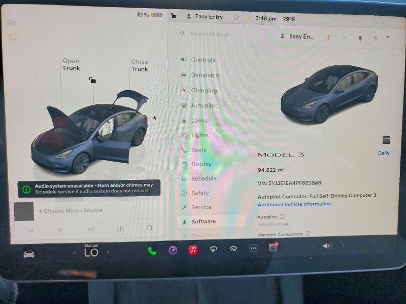 Aukcja sprzedaży 2023 Tesla Model 3, vin: 5YJ3E1EA4PF683886, numer aukcji: 75294055