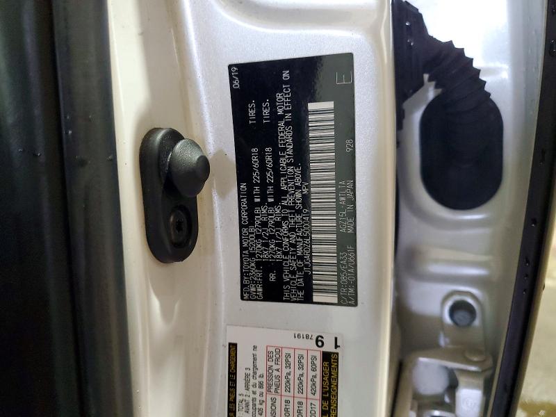 2020 Lexus Nx მანქანა იყიდება აუქციონზე, vin: JTJGARDZ6L5000419, აუქციონის ნომერი: 98372105