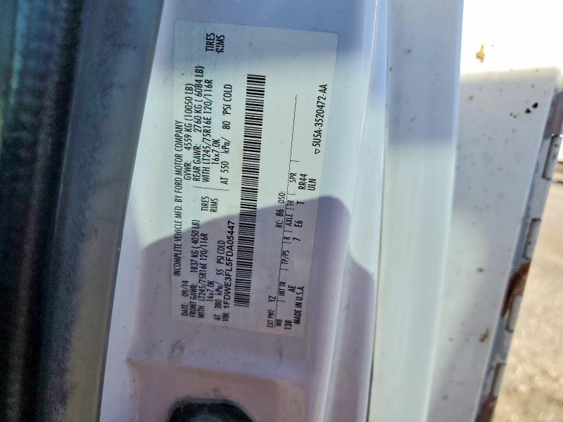 2015 Ford Econoline მანქანა იყიდება აუქციონზე, vin: 1FDWE3FL5FDA05447, აუქციონის ნომერი: 73951035