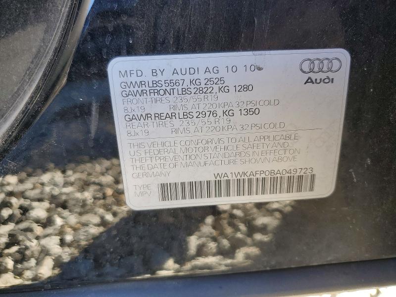 Продажа на аукционе авто 2011 Audi Q5, vin: WA1WKAFP0BA049723, номер лота: 97792955