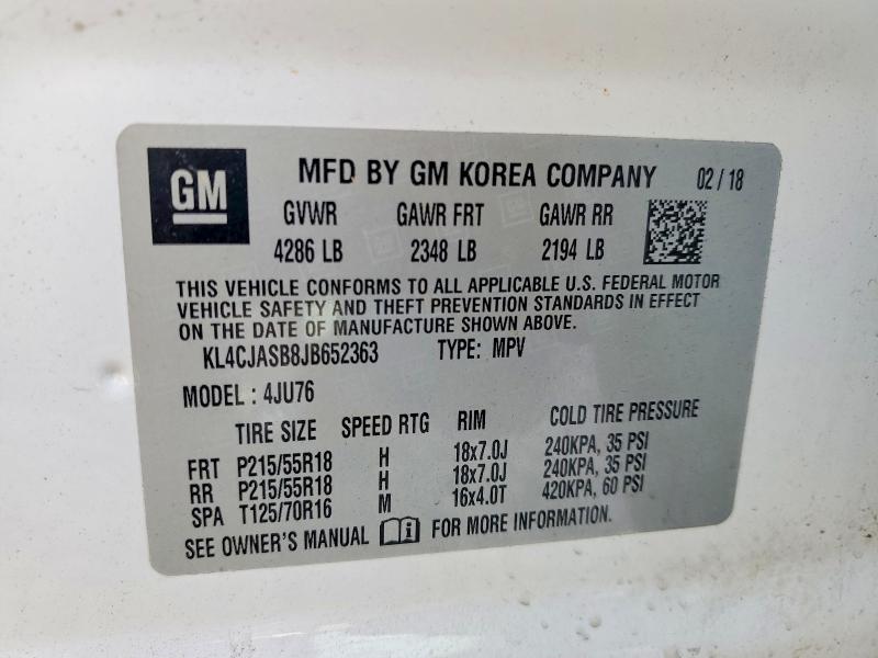 Продажа на аукционе авто 2018 Buick Encore Pre, vin: KL4CJASB8JB652363, номер лота: 73178495