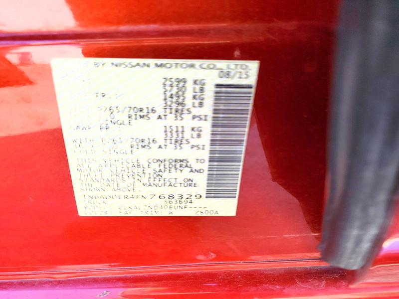 99929805 :رقم المزاد ، 1N6AD0ER4FN768329 vin ، 2015 Nissan Frontier S مزاد بيع