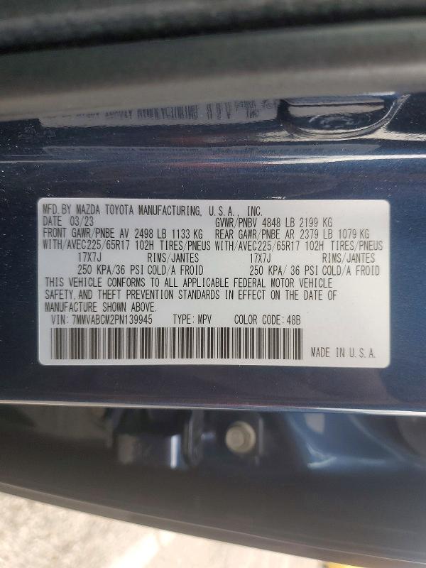 Aukcja sprzedaży 2023 Mazda Cx-50, vin: 7MMVABCM2PN139945, numer aukcji: 99508855