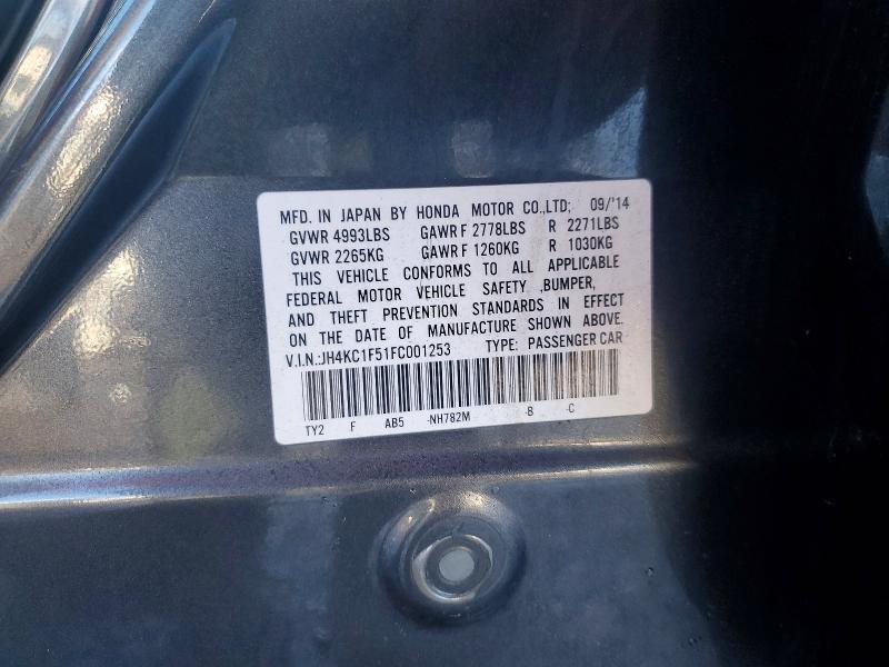 Aukcja sprzedaży 2015 Acura Rlx, vin: JH4KC1F51FC001253, numer aukcji: 99801865