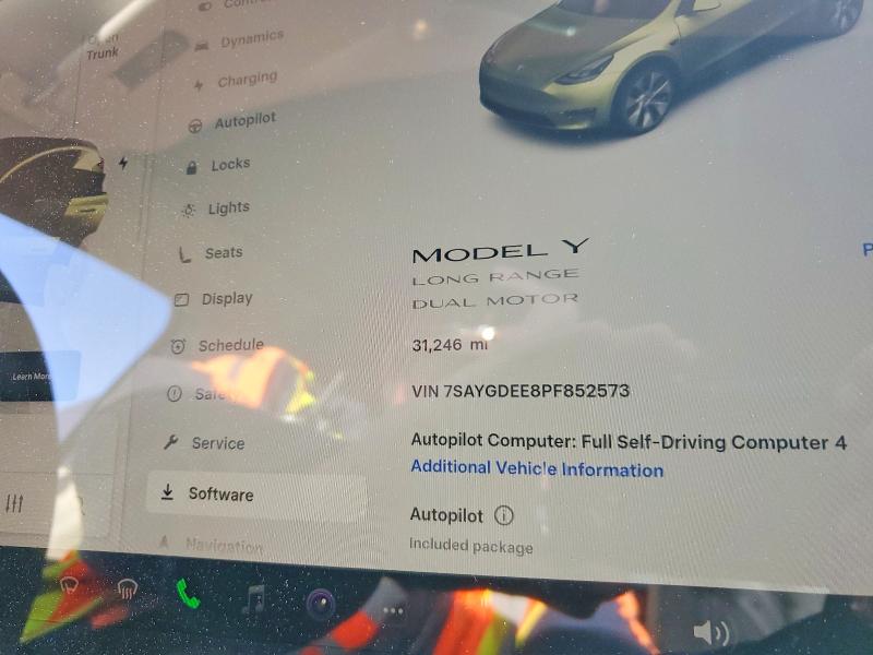 75504885 :رقم المزاد ، 7SAYGDEE8PF852573 vin ، 2023 Tesla Model Y مزاد بيع