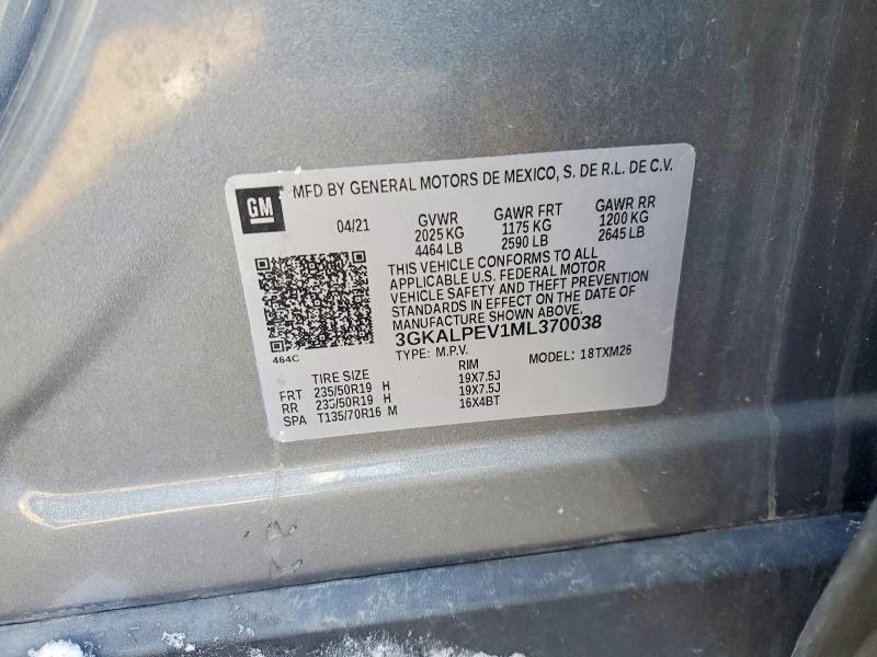 Aukcja sprzedaży 2021 Gmc Terrain, vin: 3GKALPEV1ML370038, numer aukcji: 74185375