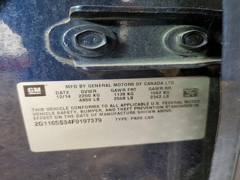 2015 Chevrolet Impala Ltz მანქანა იყიდება აუქციონზე, vin: 2G1165S34F9197379, აუქციონის ნომერი: 99314045