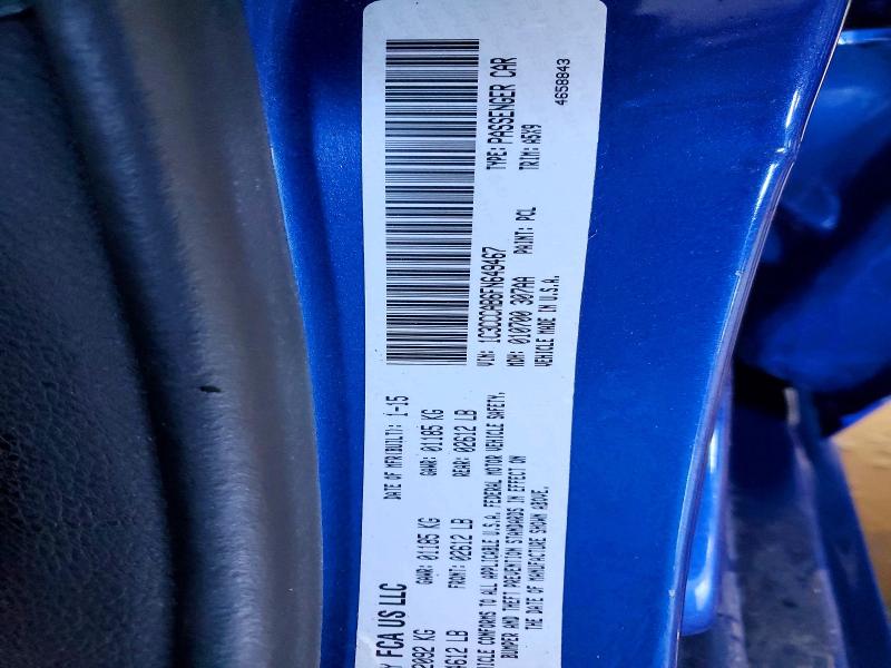 72753635 :رقم المزاد ، 1C3CCCAB6FN649467 vin ، 2015 Chrysler 200 مزاد بيع