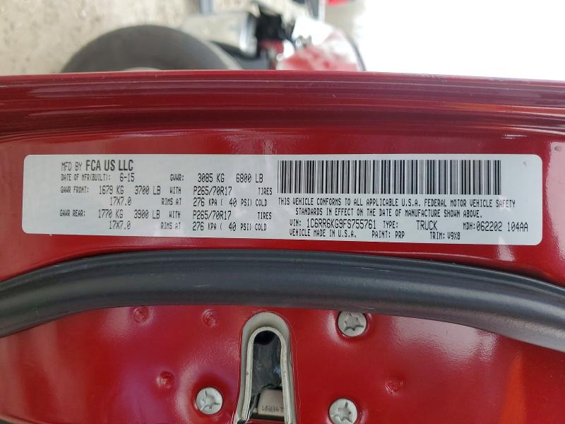 2015 Ram 1500 მანქანა იყიდება აუქციონზე, vin: 1C6RR6KG9FS755761, აუქციონის ნომერი: 98179165